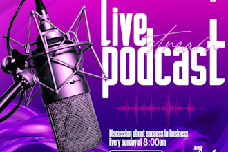 do design premium podcast cover art professional