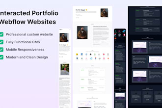 develop webflow website and landing page
