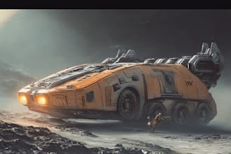 draw spaceship concept art or design a starship or scifi