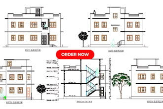 draw fast architectural autocad floor plans and elevations