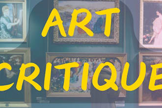 write art history commentary, exhibition texts, blog posts