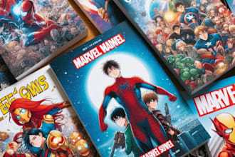 draw comic book page anime manga graphic novel cover design