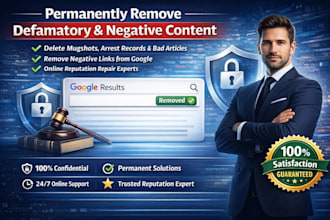 remove false articles cases news mugshots delete negative links on google search