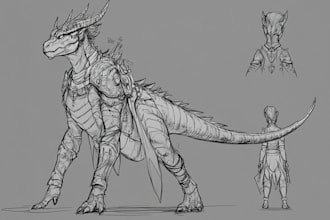 create character concept art sketch