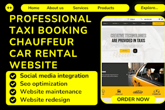 design taxi booking chauffeur car sales limousine car rental car dealer website