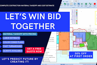 construction material takeoff and cost estimate