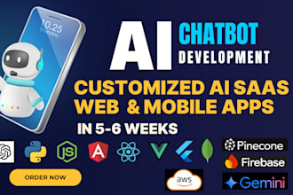 build ai website, ai mobile app, ai saas website, ai chat app, ai software