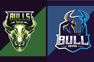 design esport mascot cow bull logo