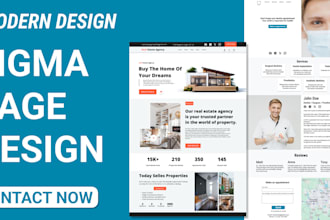 design figma website design, figma landing page, website ui ux design, figma