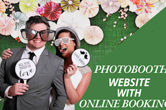 photobooth website, photo booth website, 360 photo booth, photo booth template