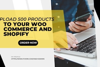 add products to woo commerce and shopify website