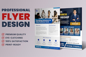 design modern marketing, event, party flyers, brochures, for print and digital