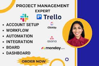 setup jira, monday crm boards clickup, asana, trello, monday workflow expert