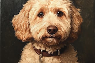 draw pet portrait, dog portrait oil painting