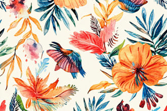 design watercolor seamless pattern for print fabric textile