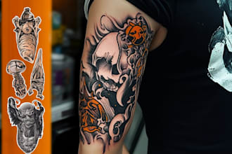 do a tattoo design of tattoo sleeve