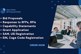 write bid proposal, response to rfp, rfi, rfx, government contract bid proposals