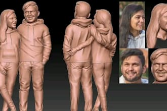 convert image to 3d model, 3d character portrait design head model 2d to 3d file