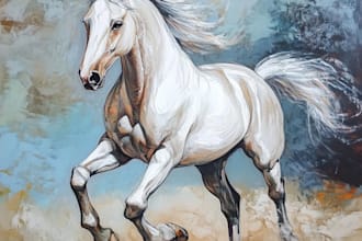 paint oil horse paintings on canvas