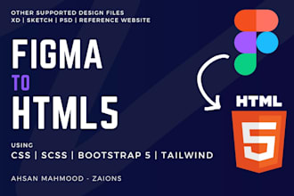convert figma to angular, react and wordpress