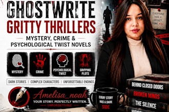 ghostwrite gritty thrillers, mystery, crime and psychological twist novels