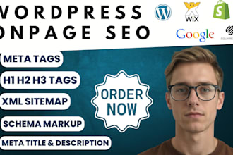 do complete wordpress wix shopify onpage yoast drupal SEO rankmath meta tags