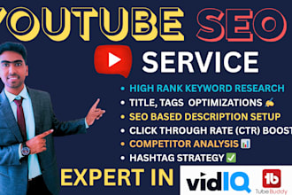 be your youtube video optimization, SEO expert and channel manager