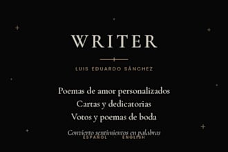 write emotional poetry and personalized love letters for any occasion