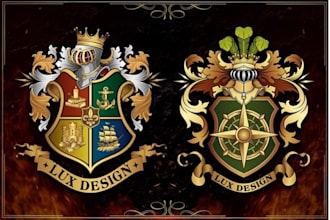 do luxury vintage hand drawn heraldic coat of arms and family crest logo