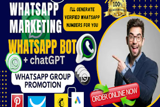 develop ai  whatsapp chatbot, facebook messanger instagram website  manychat bot
