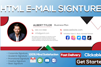 do custom clickable email signature designs for gmail and outlook