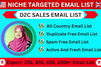 do niche targeted verified email list, b2b bulk email list for email marketing