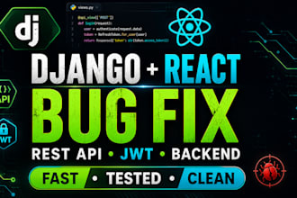 fix django rest API react and backend bugs