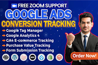 setup google analytics 4, ga4 ecommerce tracking, ads conversion tracking by GTM