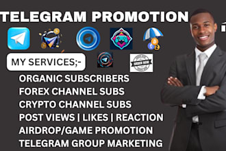 do telegram promotion crypto promotion channel or group with active subscriber