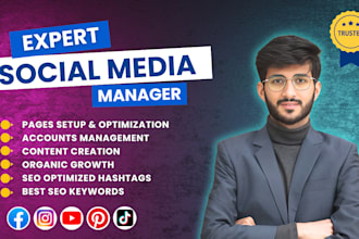 be your social media marketing manager, personal assistant and content creator