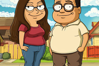 create you a custom portrait in family guy style