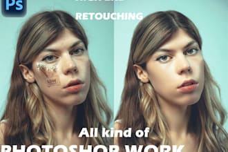 edit corporate headshot ,high end beauty portrait retouching