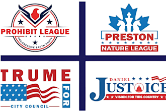 design minimalist political logo or campaign flyer with unlimited revisions