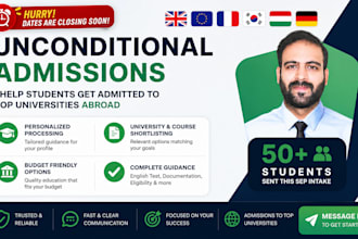 get you admission in UK, europe, asian universities