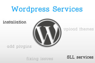 install, fix, help you in wordpress