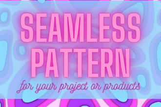 create unique hand drawn seamless patterns for your projects