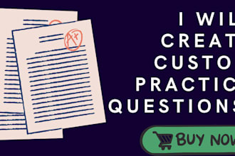 create custom practice questions for any subject