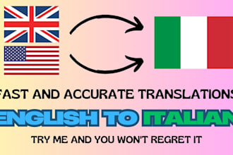 fast translations from english to italian