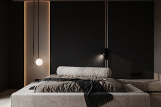 design luxury 3d master bedroom, cgi furniture,wall, interior decor,d5 rendering