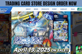 develop pokemon market place website trading card store pokemon website design