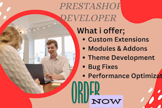 develop prestashop new extension, module, addon, theme, fix bugs, speed up