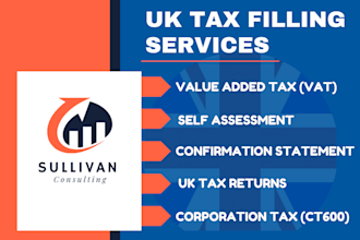 file uk vat return and self assessment with hmrc, uk corporation tax, ct600