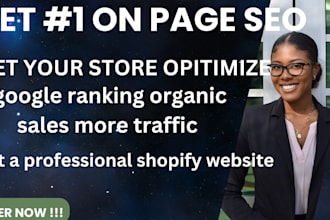 do SEO onpage optimization wordpress webite ecommerce shopify wix