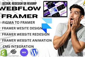 build framer site figma to framer figma to webflow framer developer landing page